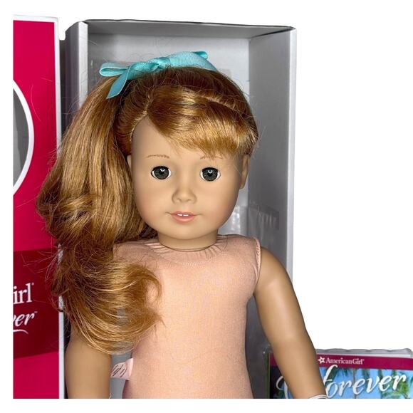 American Girl MaryEllen Doll Meet Outfit Dress Hair Bow Shoes Book Wrist Tag Box - Picture 4 of 11